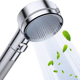 High Pressure Filtered Shower Head Handheld With ON OFF Switch, 3 Spray Setting Modes Without Hose - Rain/Massage/Mist