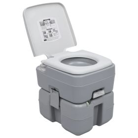 Portable Camping Toilet Gray 5.3+2.6 gal - Grey