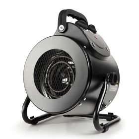 Electric Heater Fan for Greenhouse;  Grow Tent;  Workplace;  Overheat Protection;  Fast Heating;  Spraywater proof IPX4;  Black