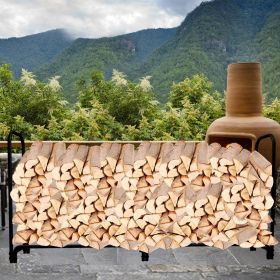 4ft 8ft Wide Firewood Rack Indoor Outdoor Log Rack Metal Wood Rack Heavy Duty Wood Stacker - 8ft