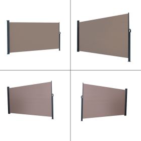 Outdoor Aluminum Handle Pentacle Side Pull Shed Office Partition Cafe Terrace Windshield Isolation Canopy Brown - Brown