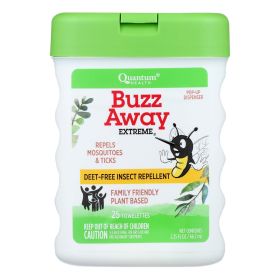 Quantum Buzz Away Extreme Repellent Pop-Up Towelette Dispenser - 25 Towelettes - 0398933