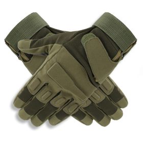 Tactical Gloves Military Combat Gloves with Hard Knuckle for Men Hunting, Shooting, Airsoft, Paintball, Hiking, Camping, Motorcycle Gloves (Color: Green, size: medium)