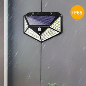 Outdoor Solar 100 LED Motion Sensor Light (Color: Black)