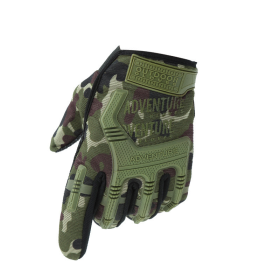 Outdoor Protective Gear Camouflage Full Finger Gloves (Color: Camouflage Green, size: O/S)